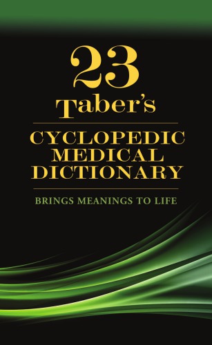 Taber’s Cyclopedic Medical Dictionary 23rd Edition By Donald Venes (eBook)